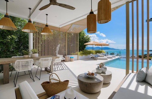 Moo 5 Villa | 3 Bed/4 Bath BEACHSIDE VILLA with SEA and SUNSET VIEWS, 150 meters walk to BEACH