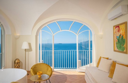 Laurito Hotel | Royal Suite with indoor bath overlooking the sea - Villa Santa Chiara Positano