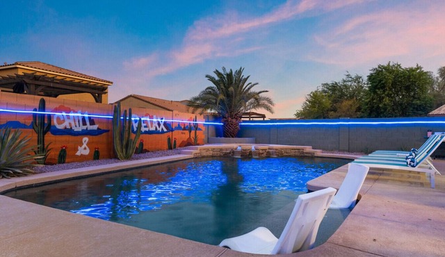 Chill & Relax | Pool + Spa + Game Room + Firepit in Casa Grande