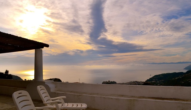 Evocative and panoramic Aeolian villa on the Pianoconte hill. in Lipari