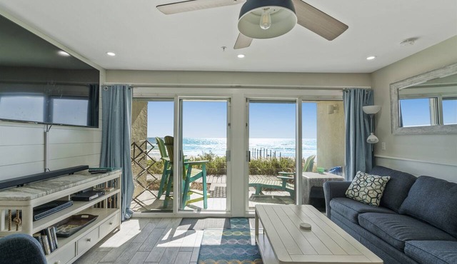 Ground Floor Gulf Front Oasis On Crystal Beach in Destin