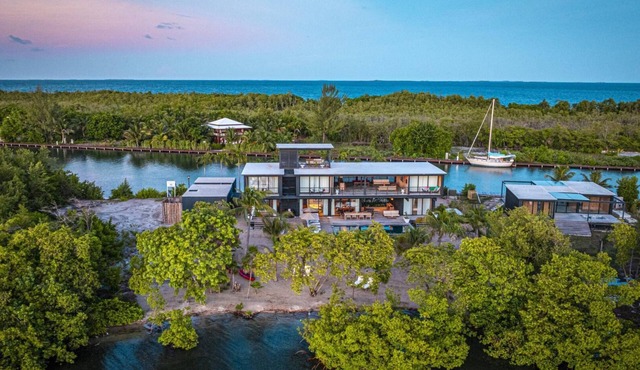 NEW Modern Ocean Front Villa on Private Island in Placencia