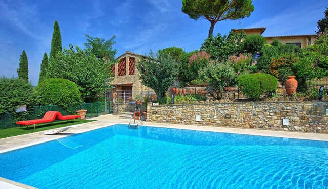 Nice apartment for 2 guests with pool, WIFI, A/C, TV and panoramic view in San Gimignano