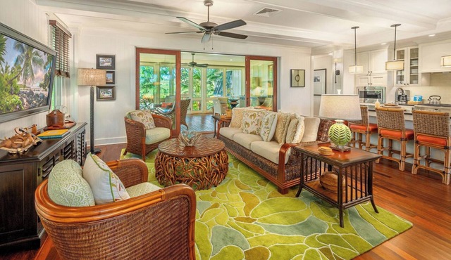 Resort Amenities | Golf Course View | Cottage + Guesthouse in Koloa