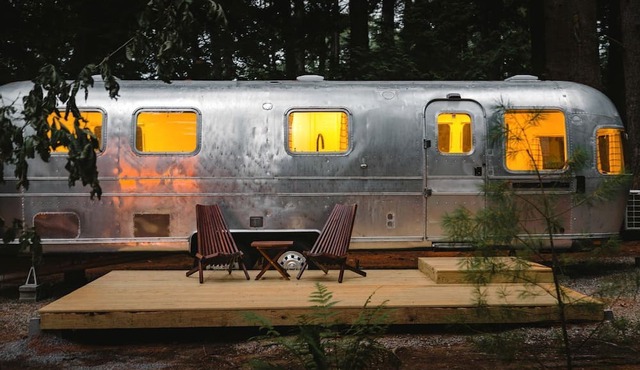 Waterfront, Pet Friendly Airstream near Lake George in the Adirondack, New York in Corinth